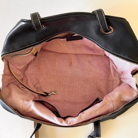 Dooney & Bourke Bag Zip Zip Grommet Satchel Portofino Pebbled Leather Chic Black - Picture 14 of 16